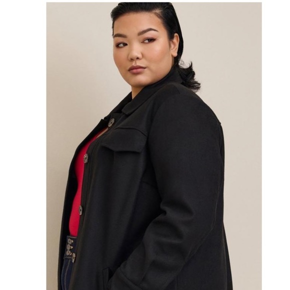 TORRID NWT WOOL LONGLINE SHACKET - Picture 4 of 5